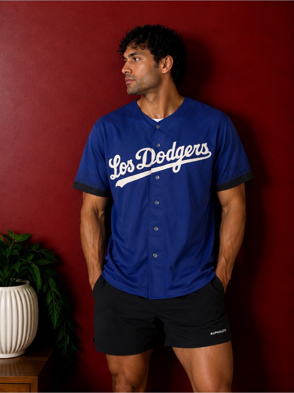 Los Angeles Dodgers Nickolls #19 Baseball Jersey – Blue – Size Small